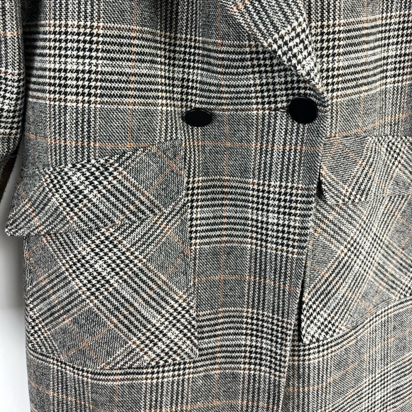NVLT Grey and Green Mixed Glen Plaid Coat - Picture 5 of 12